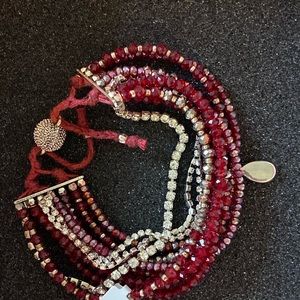 Crystal Statement Bracelet - Red